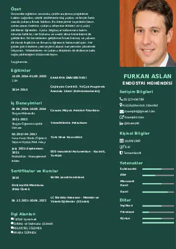 Endüstri Mühendisi CV Örnekleri cv indir